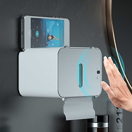 WENCY Dispensador Automático de Toallas de Papel para Manos Sin Contacto,USB Recargable Dispensador de Toallas de Mano para Montaje en Pared,Caja de Pañuelos de Pared para el Hogar Público