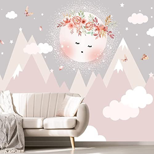 Tapete 3D Wandbild Cartoon Mädchenzimmer Fototapete 3D Effekt Vliestapete Wohnzimmer Schlafzimmer Wanddeko