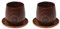 Fegtrty Lot de 2 tasses à thé en bois de style japonais - 150 ml