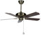 KLUFO Retro Ceiling Fan for Living Room, 52 (132Cm), Copper, 5 Blades, Remote Control, 65W, 110-220V