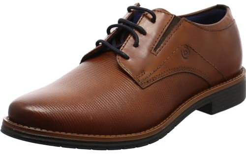 Bugatti 3000 Leander Herrenschuhe eleganter Schnürer Braun Freizeit, Schuhgröße:43 EU