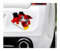 WildeBabsKLBT D24 Niedersachsen Bundesland Schrift schwarz Fahne Flagge Wappen Staat Land Karte Form 11cm Hochwertiger Premium Auto-Aufkleber Sticker Decal Autoaufkleber Q45