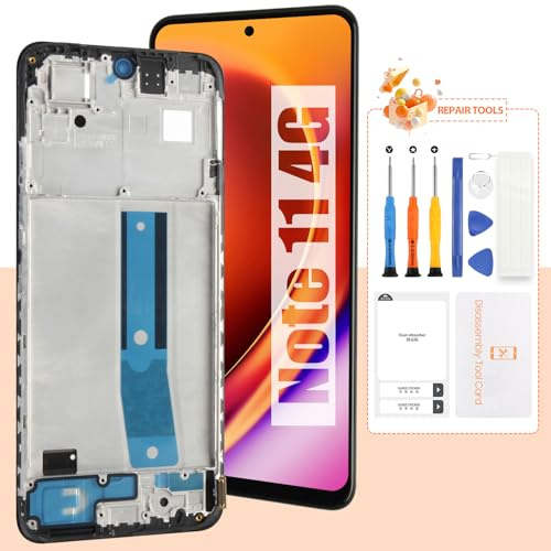 Pantalla LCD para Xiaomi Redmi Note 11 Pantalla Repuesto - Digitizer 2201117TG / 2201117TI / 2201117TY / 2201117TL LCD Display Touch Glass Assembly (Negro con marco)