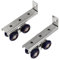 Sliding Door Roller Set - Aluminum Iron 4-Wheel Pulley for Wardrobe, Cabinet, and Furniture - Smooth Operation and Easy Installation