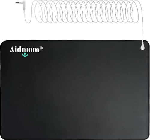 Aidmom Professionelle Erdungsmatte für den Schlaf: Verbessert die Schlafqualität, reduziert Stress, Müdigkeit, Angst, ausgewogene Energie, langlebige leitfähige Kohlenstoff-Erdungsmatte für gesunde