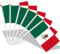 AhfuLife Bandera de Mano México, 15 Piezas Bandera México Pequeña con 30cm Palo para Decoraciones de la Copa Europea, Eventos Deportivos, Celebración, Desfile, Día Nacional, Fiesta