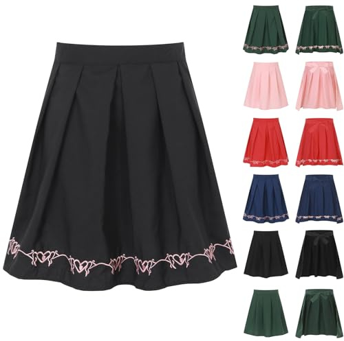 Generisch Dirndl Damen, Dirndlschürzen Damen Midi Dirndl Schürze Schwarz Stickerei Trachtenkleid Dirndlschürze für Oktoberfest Besondere Anlässe Bayerische Bierfest Karneval Regular Dirndlschürzen