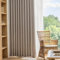Bishilin Verdunklungsvorhänge Beige Grau 2er Set, Gardinen Blickdicht mit Ösen Leinenoptik Modern Einfach 137x274CM Vorhänge Wohnzimmer Jugendzimmer Kinderzimmer