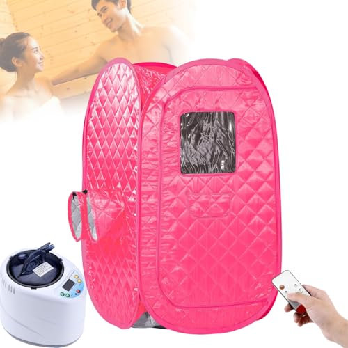 Tragbares Dampfsauna-Zelt, Dampfbad, 2 Personen, Pop-Up-Dampfsauna-Zelt und Dampfgarer-Pod für Spa-Therapie, Nass-Detox-Abnehmen, UK-Stecker