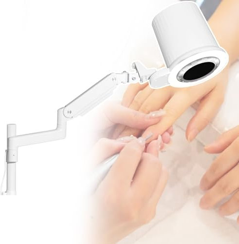 Desktop Nail Dust Collector,Noise Less Than 70 Db,With Industrial Grade Changeable Filter/Fan,10-Stage Speed Regulation,360° Joint Arm