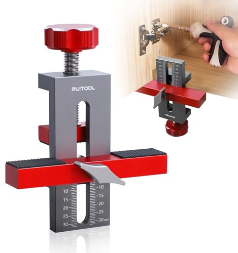 RUITOOL Cabinet Door Mounting Jig, Installation Positioner for Frameless Cabinets Only, Easily Adjustable Aluminium Alloy Versatile Cabinet Hardware Jig, Holiday Home Improvement Gifts for Him
