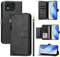 QiongniAN Compatible avec ASUS Zenfone 11 Ultra Coque Etui en Cuir,Compatible avec ASUS Zenfone 11 Ultra 5G AI2401 Flip PU Cuir Zip Portefeuille Etui pour téléphone Portable Black