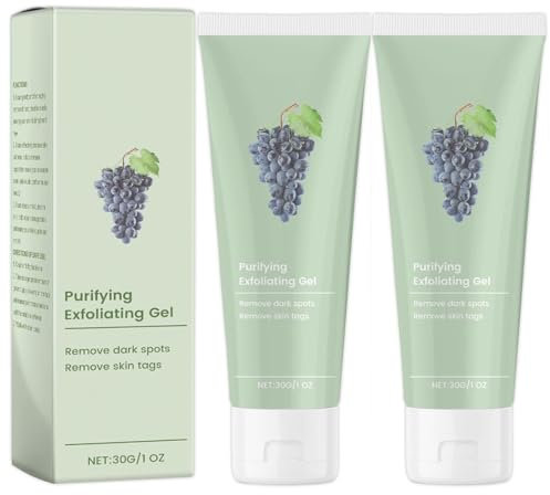 Greteam Purifying Gel Cleanser, Mikro-Peeling Reinigungsgel, Purifying Exfoliating Gel, Mit Salicylsäure, Gesichtspflege Bekämpft Pickel/Mitesser & Reduziert Überschüssigen Talg (2pc, A)