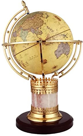PZEOB Deko-Globus Illumination Globe Globe Globe Marble Color Lamppost Globes HD Printing World Globe with Wooden Base Geographic Globes interessant