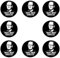 Sammys Shirt Store 192 Stück Aufkleber 4cm rund Merz Nicht Mein Kanzler Sticker Sparpack gut haftend Aktiv Werden 5 cm