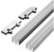 Kit de riel para puerta corredera de cristal, riel guía de aluminio de doble canal para un funcionamiento silencioso, evita el óxido, ideal para vitrinas y armarios