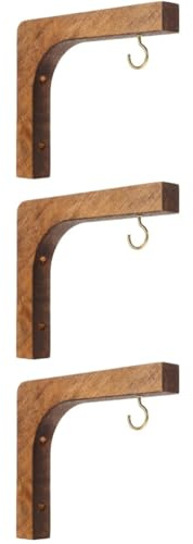 Toddmomy 3pièces Suspendu Pour Plantes Murales Support Décoratif Pin Pour Intérieur Et Extérieur Étagère Pour Et Plantes