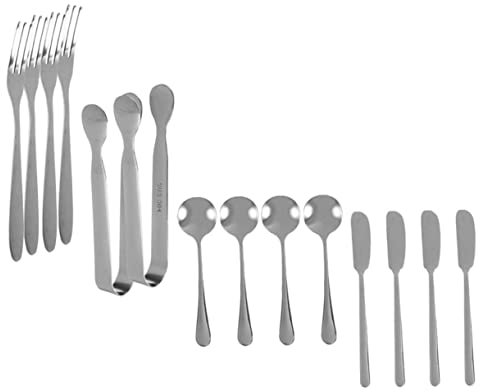 KICHOUSE 1 Set Set posate e cucchiai in acciaio inox forchetta da formaggio forchette in acciaio inossidabile utensili da formaggio strumento di servizio al formaggio Argento