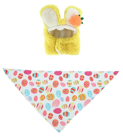 Zkydhbd Plüsch Gänse Kleidungsset, Schal, Kaninchen, Mütze, Gänse Kleidung für Feiertage, Partys, und saisonale Dekoration, Gänse Kleidung