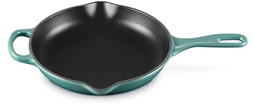 Le Creuset emaillierte gusseiserne charakteristische runde Bratpfanne, 22,9 cm, Riviera