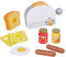 Toaster Set für Spielküche aus Holz mit Frühstück Toast und Lebensmittel