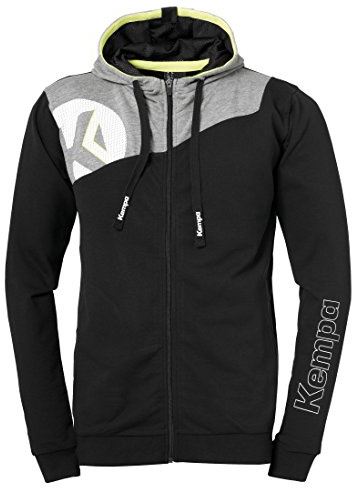 Kempa Herren Herren Kapuzenjacke Core 2.0 Kapuzenjacke, schwarz/Dark grau Melange, S, 200225101