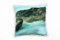 Paul Sinus Art Meer, Brandung, Felsen, Gischt, grau, türkis Deko Kissen 40x40cm für Couch Sofa Lounge Zierkissen - Dekoration zum Wohlfühlen