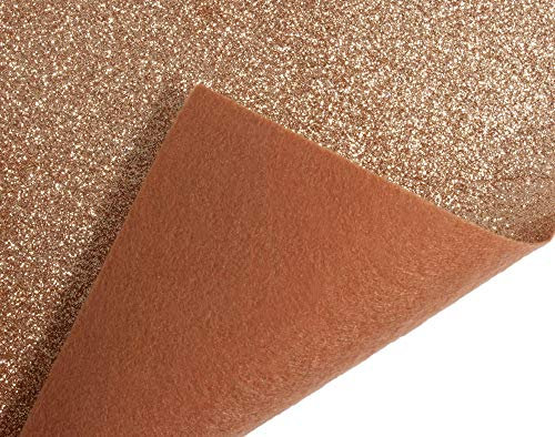 1m Rose Gold Glitter Felt Roll for Crafts | Craft Felt Sheets & Rolls