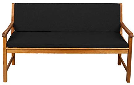 Gutekissen® Bankauflage Terrassen-Rasenbank oder Schaukel Gartenmöbel FK5 (180x50x50, Schwarz)