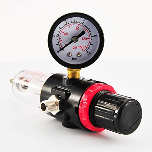 AFR2000 Airbrush Pneumatic Air Pressure Regulator Air Filter Water Trap with Pressure Gauge