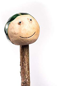 Manufaktur Martinshof Stockfigur Käfer ZAUNSTECKER Keramik DEKOFIGUR Statue ZAUNDEKORATION Garten DEKO Blumen Zaun STECKER