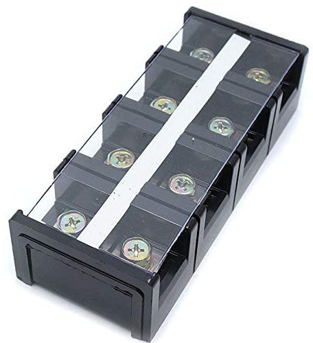 Sscon TC-2004 Klemmleiste, zweireihig, 4 Positionen, 600 V, 200 A, großer Strom-Schraubklemmen, Klemmleiste