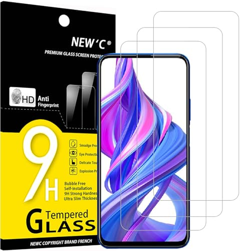NEW'C 3 Stück für Honor 9X, Honor 9X Pro für Panzerglas, Frei von Kratzern, 9H Härte, HD Displayschutzfolie, 0.33mm Ultra-klar, Ultrabeständig