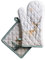 Maison d' Hermine Deer in The Woods Ensemble de Gant de Cuisine 100% Coton (19cm x 33cm) et manique (20cm x 20cm) pour Barbecue, Cuisine, pâtisserie, Griller, Micro-Ondes, Thanksgiving, Noël