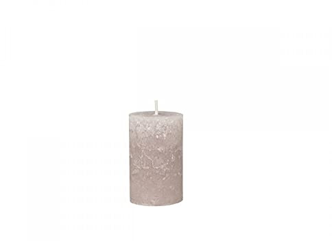 Chic Antique Macon rustykalna świeca pieńkowa, różne kolory, rozmiary świeczka antyk nowa, 100% parafina długi czas palenia (taupe, 8 x 5 cm)