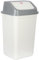 Jolie Max Swing Bin. Lidded Dustbin. Plastic Rubbish Bin. 50 Liter. (White with Grey Top)