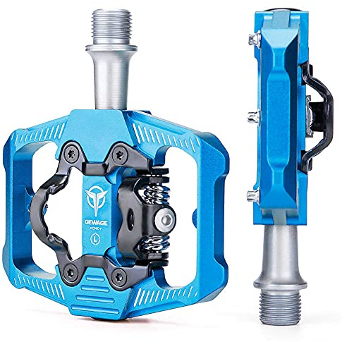 GEWAGE MTB Mountainbike Pedale mit 3 Sealed Bearing Platform MTB Pedale SPD kompatibel für BMX Spin Übung Peloton Trekkin