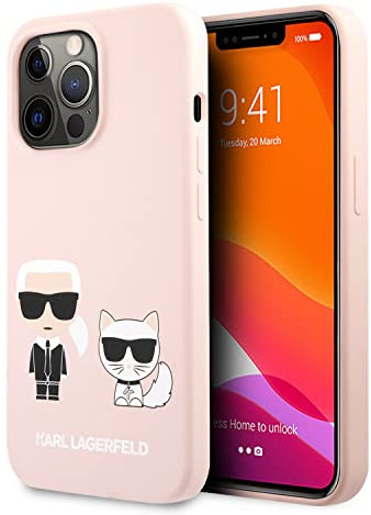 Karl Lagerfeld Slilicone Karl & Choupette - iPhone 13 Pro Hülle (Rosa)
