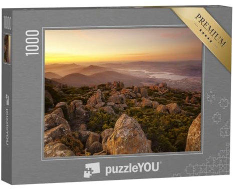 puzzleYOU: Puzzle 1000 Teile „Blick vom Gipfel des Mount Wellington, Tasmanien, Australien“ – aus der Puzzle-Kollektion Neuseeland, Australien