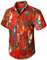 Enlision Hawaii Hemd Männer Sommer Kurzarm Rot Hawaiihemd Palmen Mit Brusttasche Strandhemd L