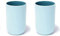 RabyLeo Unzerbrechliche wiederverwendbare Trinkbecher, 2 Farben, Kunststoff-Zahnputzbecher, 300 ml, spülmaschinenfest (Hellblau und Hellblau)