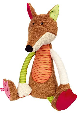 SIGIKID 42841 Stofftier Fuchs Patchwork Sweety Kuscheltier zum Spielen & Schmusen aus weichem Materialmix für Babys und Kinder, Jungen und Mädchen von 0 Monaten bis 8 Jahren Mehrfarbig/Fuchs 32 cm