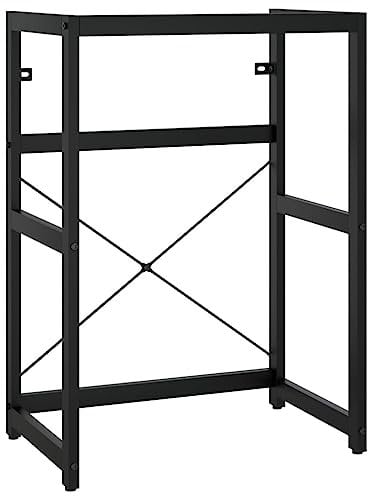 vidaXL Badezimmer Waschtischgestell Waschbeckenunterschrank Unterschrank Badschrank Badregal Waschtisch Badmöbel Schwarz 59x38x83cm Eisen