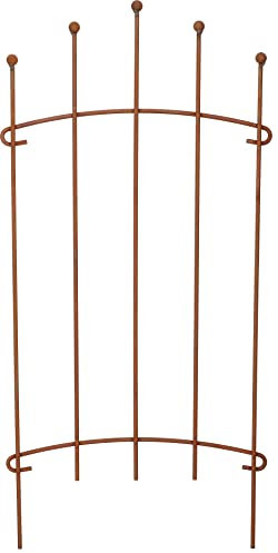 KOTARBAU® Beetzaun aus Stahl mit Dekoration Beeteinfassung für den Garten Kugeln Ecorost Gartenzaun Beetbegrenzung