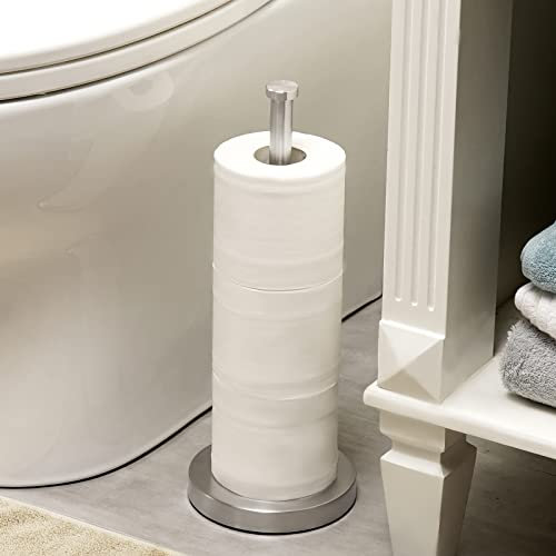KES Toilet Roll Holder Free Standing Toilet Paper Holder, Toilet Roll Storage 3 Rolls, Bathroom Stainless Steel Toilet Roll Stand Brushed Finish, BPS201S39-2