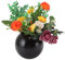 Septpenta 5,5 Zoll (Ca. 14 cm) Runde Moderne Vase, Moderne Kleine Vase Aus Edelstahl, Dekorative mittelkugelvase für Kaminsims und Eingang, Weihnachtliche Heimdekoration(Matt-schwarz)