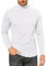 Mens Half Turtleneck Shirt Long Sleeve Pullover Basic Designed Undershirt Polo Neck Stretch Slim Fit Sweaters White, M