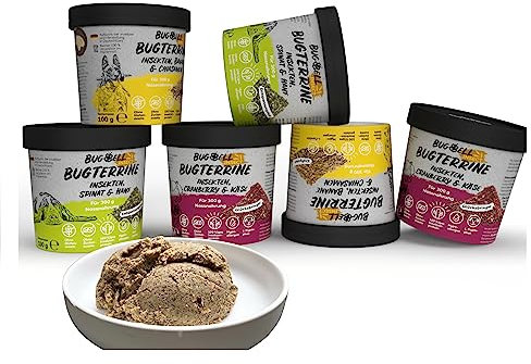 BugBell 6x100g Nassfutter zum Anrühren Mix, pro Portion 300g getreidefreies Nassfutter, mit Insekten als Monoprotein, funktional für die Gesundheit des Hundes, hypoallergen & purinarm