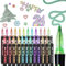 Outline Stifte set,24 Farben Double Line Glitzerstifte,Double Line Outline Pen,Double Line Marker,Farben Magische Stifte,Metallic Magic Stifte für Malen,Geschenkkarte, Scrapbooking,Halloween Mädchen