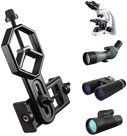 Amblee Smartphone Teleskop Adapter Halterung - Universal Smartphone Adapter für Teleskop, Fernglas, Monokular, Spektive, Mikroskop, kompatibel mit iPhone, Samsung und mehr